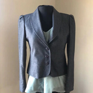Evan Picone Vintage Wool Gray Blazer 8